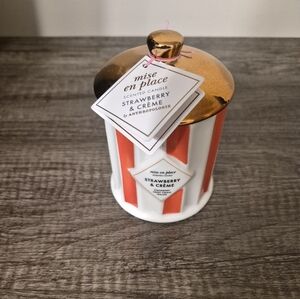 " New" Anthropologie Strawberry & Cream Candle